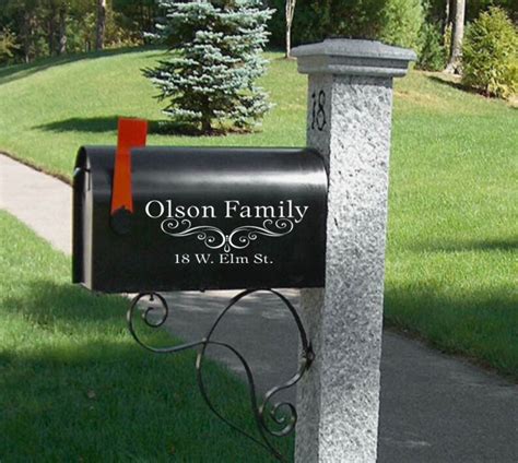 Metal Mailbox Family Name Sign 